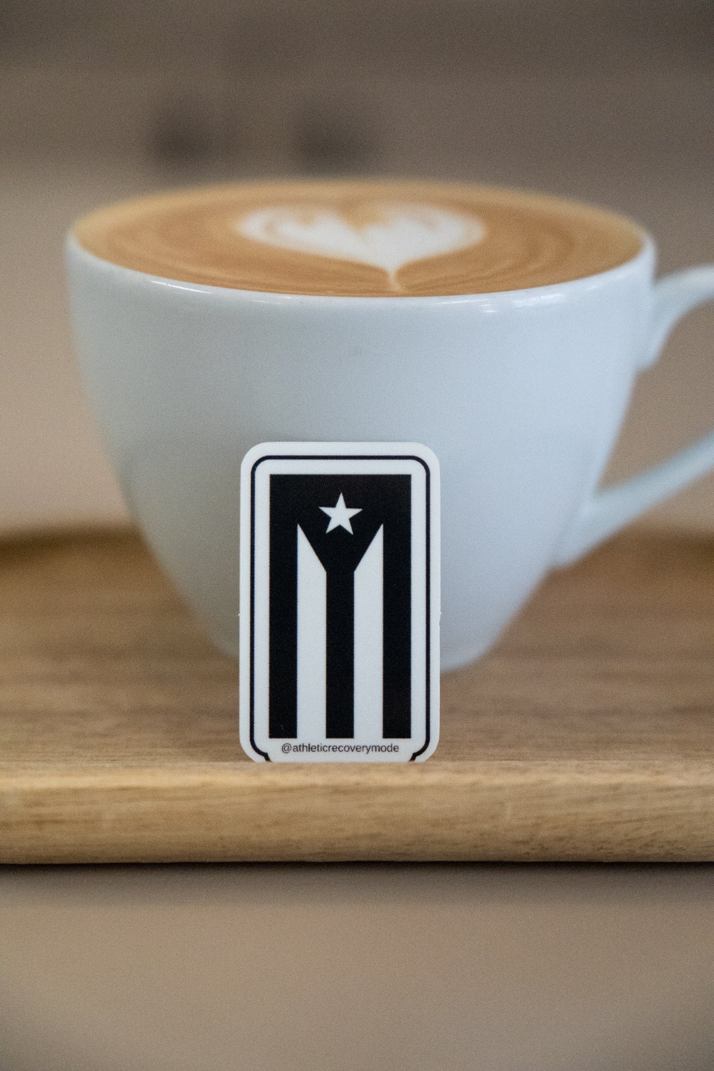 Black and white PR flag sticker